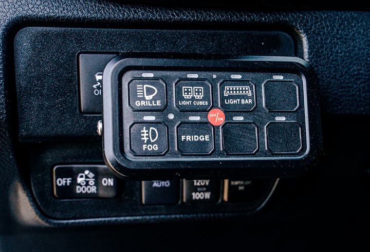 Cali Raised Vehicle Accessory 8 Switch Control System (Blue Backlighting)