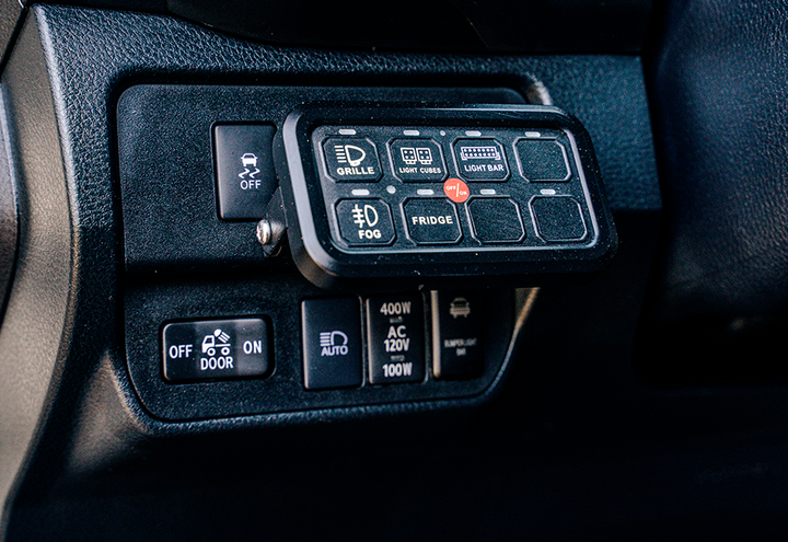 Cali Raised Vehicle Accessory 8 Switch Control System (Blue Backlighting)