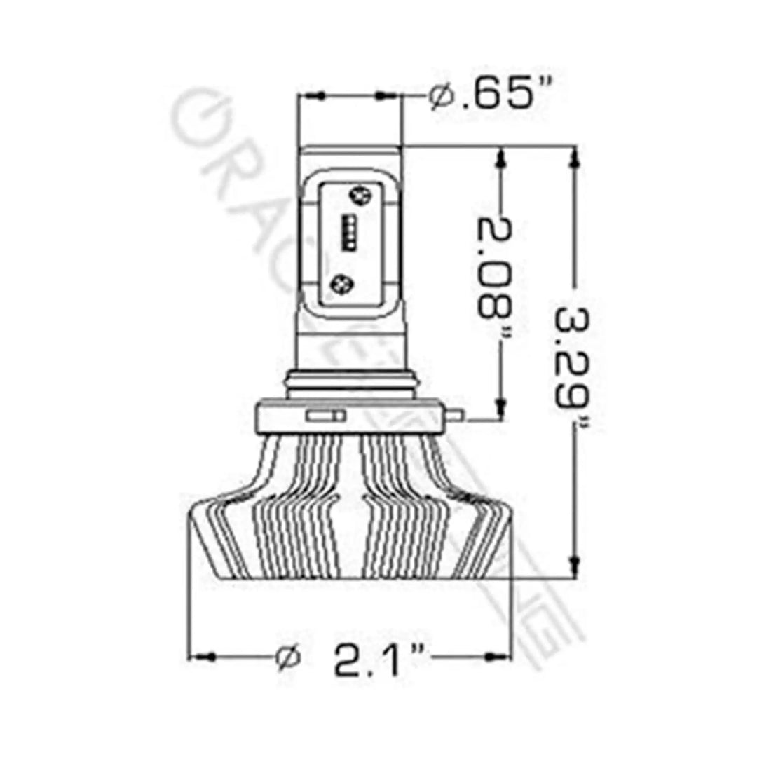 ORACLE Lighting 9005 - 4,000+ Lumen LED Light Bulb Conversion Kit High/Low Beam (Projector)