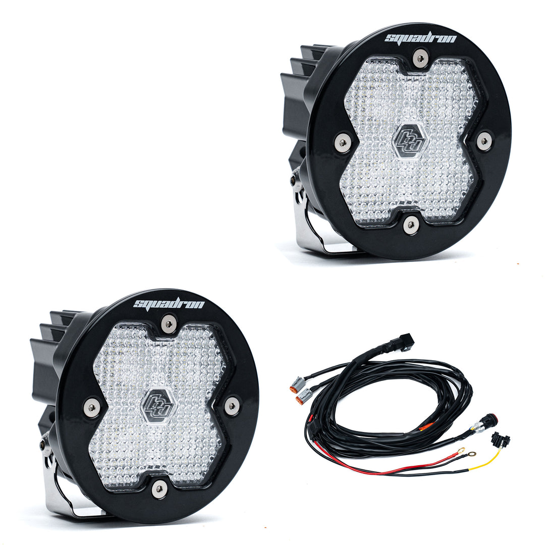 Baja Designs Squadron-R 2.0 Sport Black LED Auxiliary Light Pod Pair - Universal
