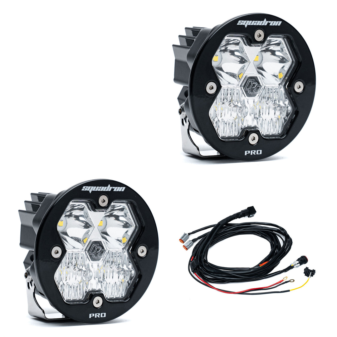 Baja Designs Squadron-R 2.0 PRO Black LED Auxiliary Light Pod Pair - Universal
