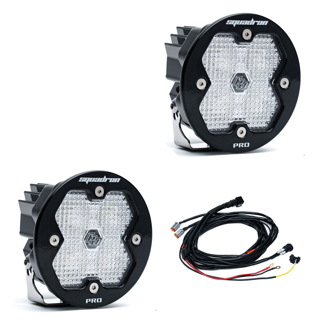Baja Designs Squadron-R 2.0 PRO Black LED Auxiliary Light Pod Pair - Universal