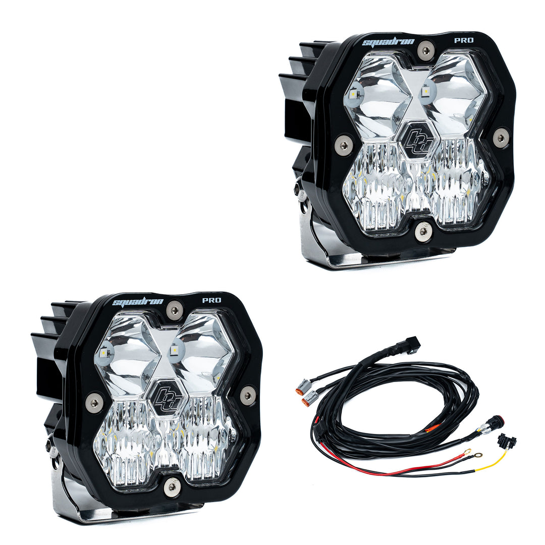 Baja Designs Squadron 2.0 PRO Black LED Auxiliary Light Pod Pair - Universal