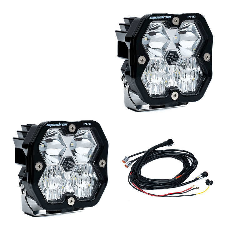 Baja Designs Squadron 2.0 PRO Black LED Auxiliary Light Pod Pair - Universal