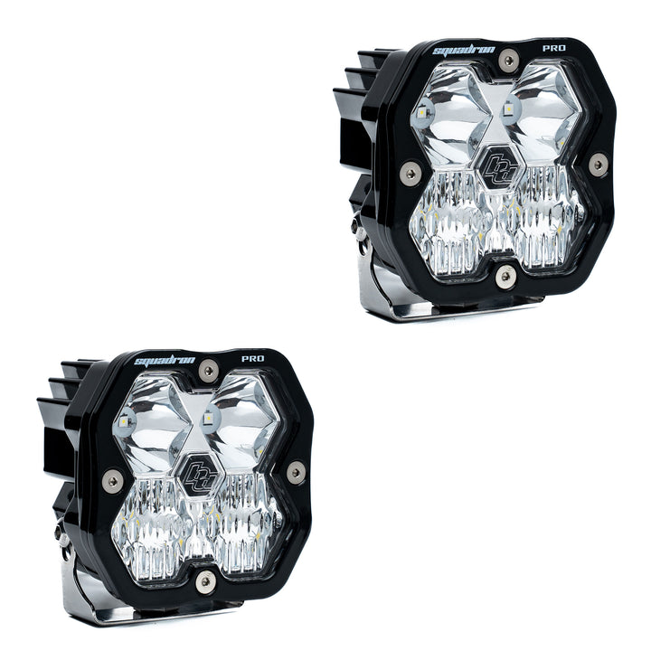 Baja Designs Squadron 2.0 PRO Black LED Auxiliary Light Pod Pair - Universal