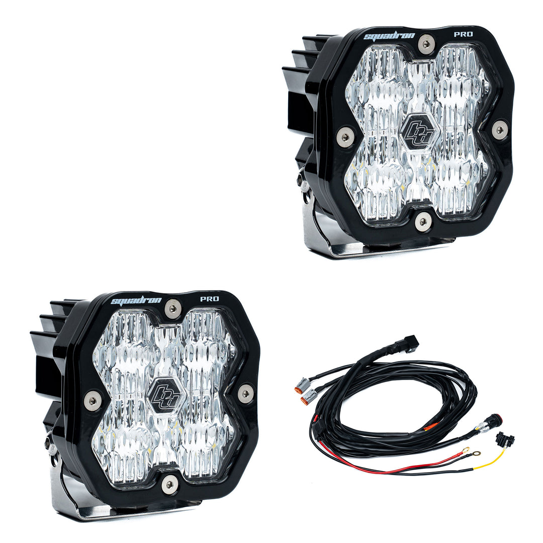 Baja Designs Squadron 2.0 PRO Black LED Auxiliary Light Pod Pair - Universal