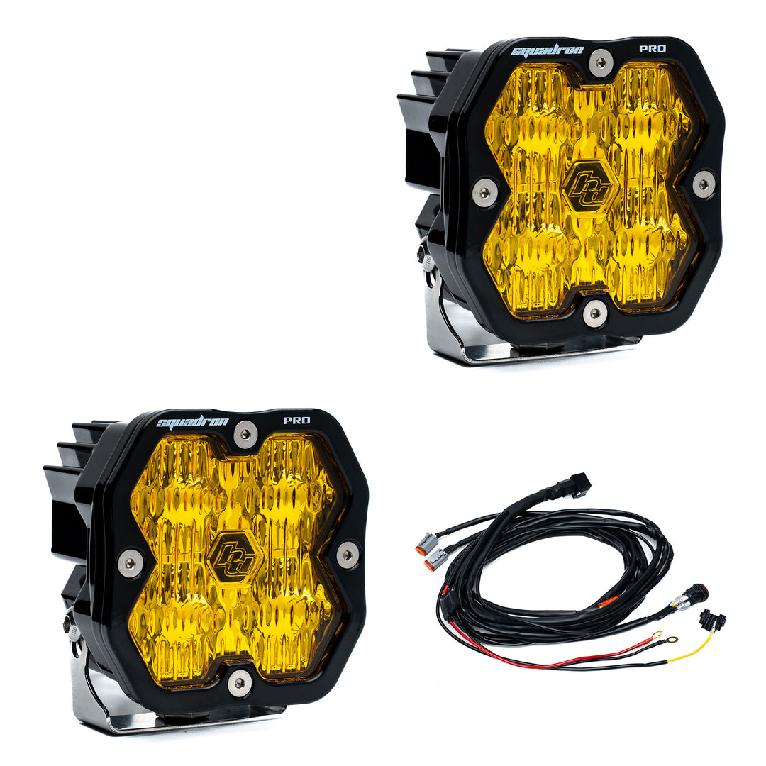 Baja Designs Squadron 2.0 PRO Black LED Auxiliary Light Pod Pair - Universal