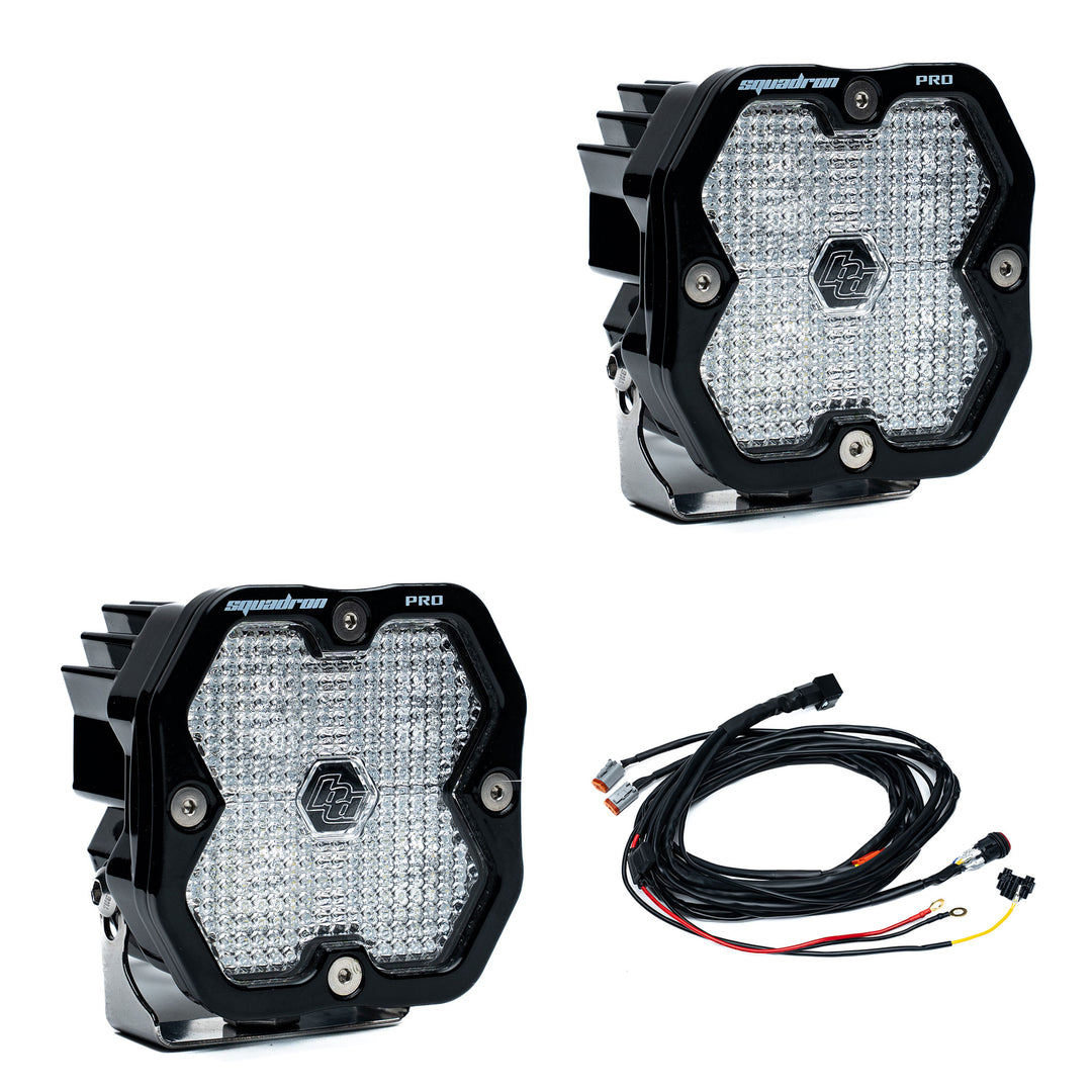 Baja Designs Squadron 2.0 PRO Black LED Auxiliary Light Pod Pair - Universal