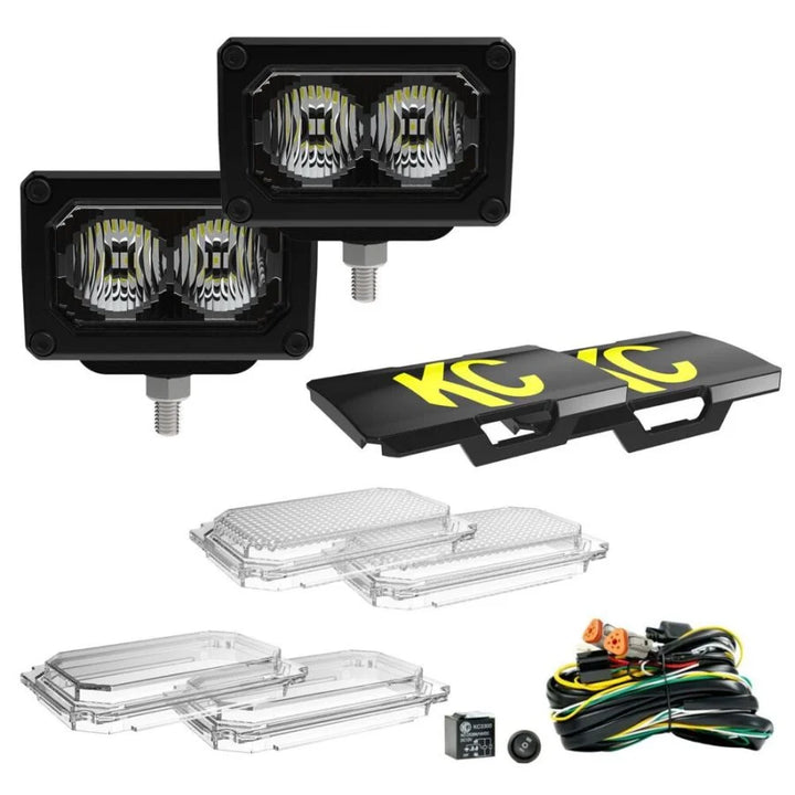 KC HiLites Profile 3" LED Light-Master Kit-Pair