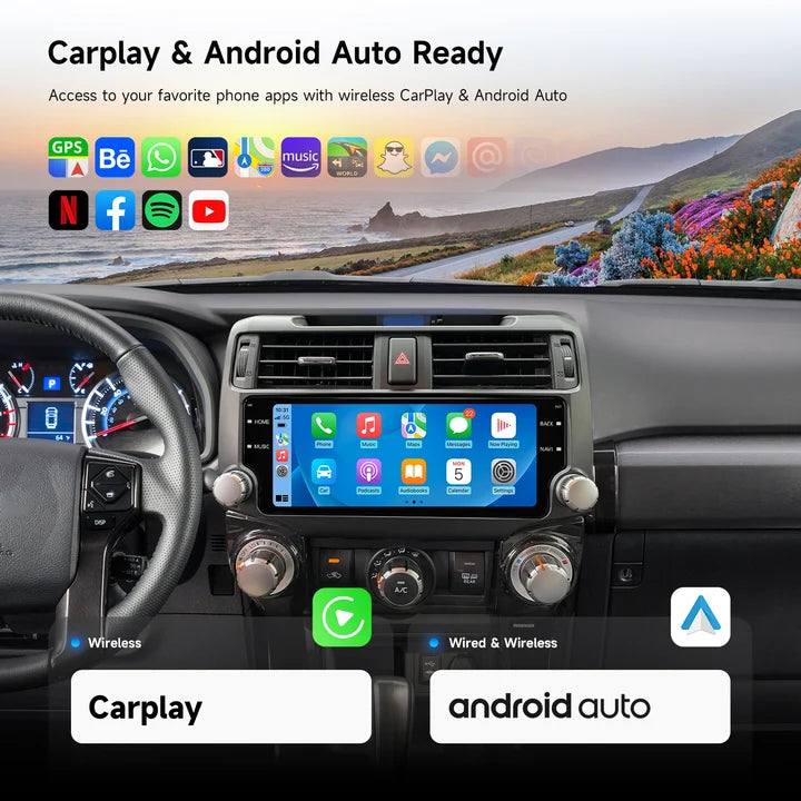 Dasaita 10.25" Black Android Head Unit for 4Runner (2010-2023)