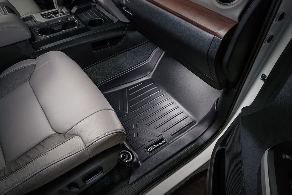 SMARTLINER Custom Fit Floor Liners For 2014-2021 Toyota Tundra Double Cab (with Coverage Under 2nd Row Seat)