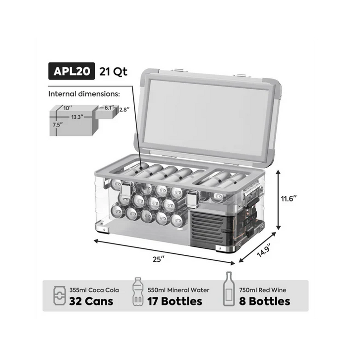 ICECO APL20 Light Duty Aluminum Freezer Single Zone 20 LT