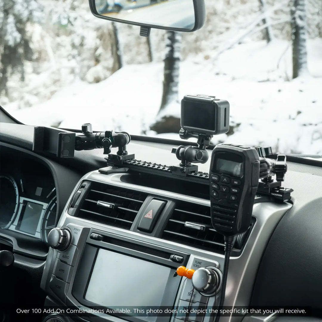 TRAXX™ - Assault Track Picatinny Dash Bracket With Dual MagSafe Phone Mounts | 2010-2024 Toyota 4Runner