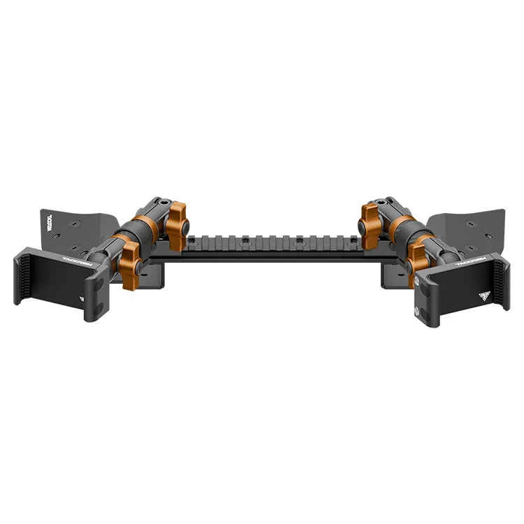 TRAXX™ - Assault Track Picatinny Dash Bracket With Dual 20LITE Phone Mounts | 2021 - 2025 Ford F-150 (See Compatibility Info For Specific Year/Trim Fitment Details)