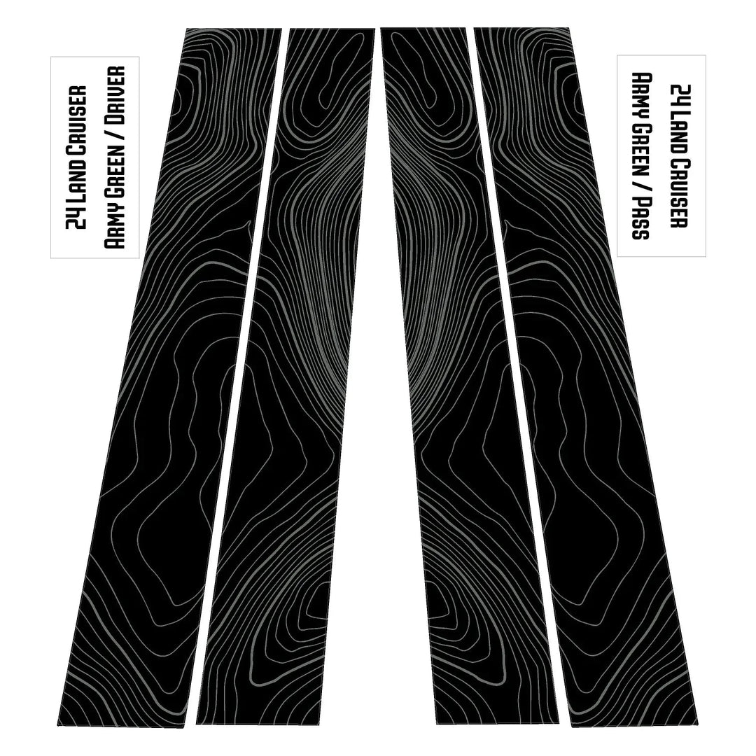 Topographic B Pillar Overlays - 2024+ Land Cruiser / GX 550