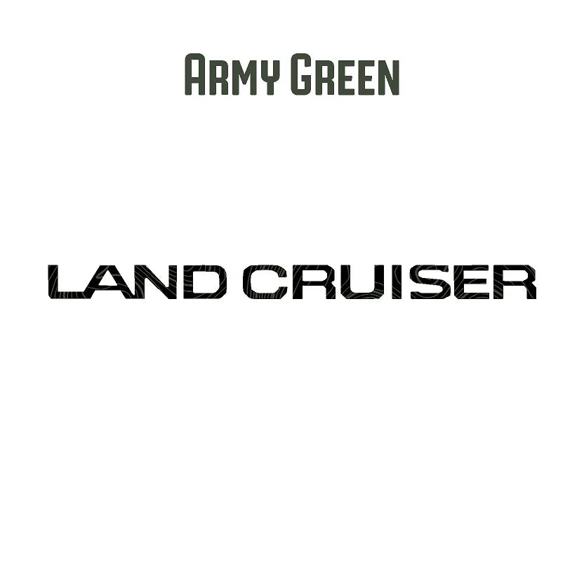 "Land Cruiser" Topographic Rear Tailgate Emblem Overlays - 2024+ Land Cruiser