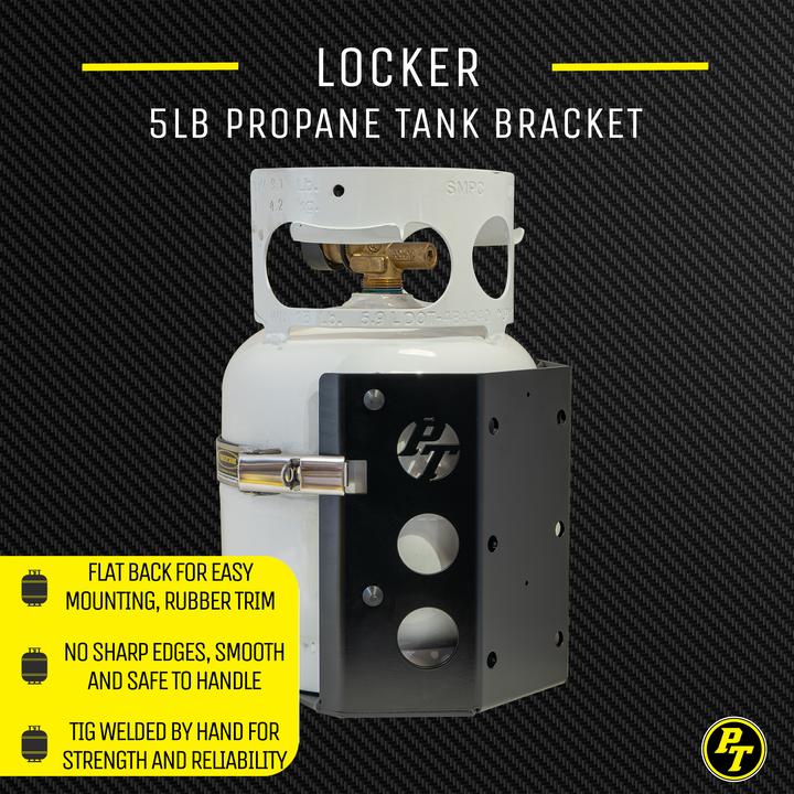 Teton LOCKER Propane Tank Bracket for 5 lb LP Bottle 8 in Diameter