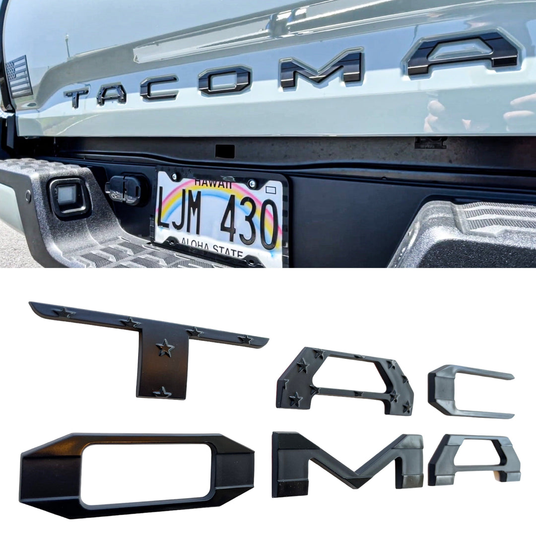 Tactilian Tailgate Insert Letters 3D Stars and Stripes - Adhesive-Backed for Tacoma (2016-2023)