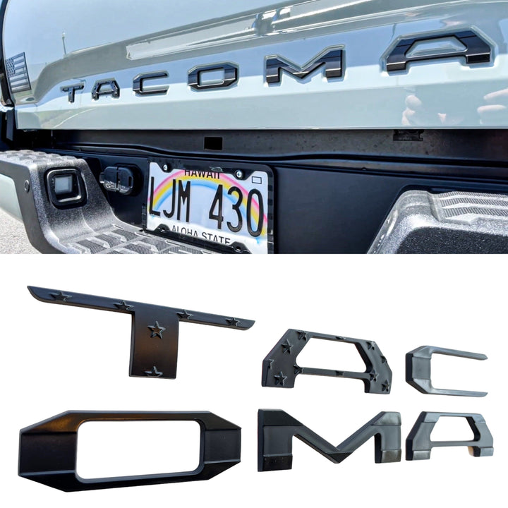 Tactilian Tailgate Insert Letters 3D Stars and Stripes - Adhesive-Backed for Tacoma (2016-2023)