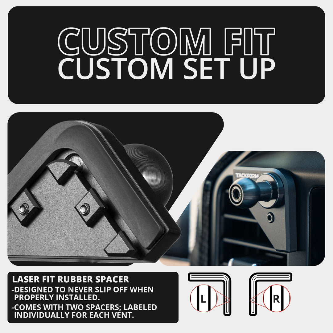 LINK™ Vent Mount Bracket With Quad Lock Magnetic Phone Holder | 2021-2026 Ford F-150/Raptor & 2023-2026 Ford Super Duty