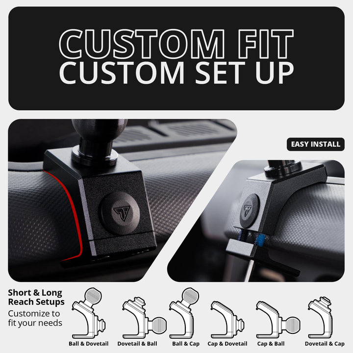 LINK™ MagSafe Phone Mount With Top Dash Clip | 2" Arm | 2021-2026 Ford Bronco | 6th Generation | (NOT FOR LEATHERETTE STITCHED DASH)