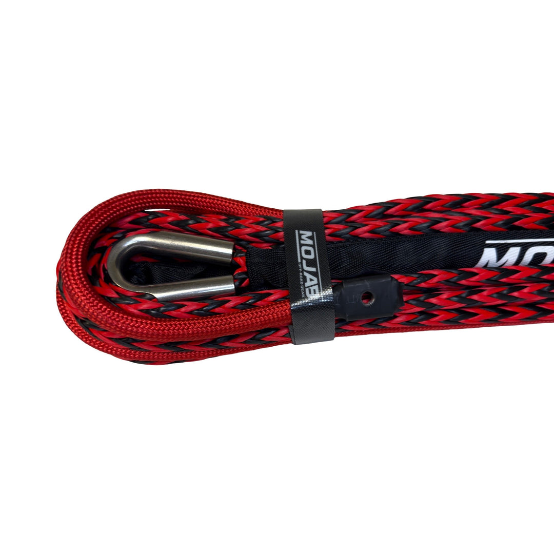 MOJAB 3/8” x 62’ Synthetic Winch Line-Red/Black