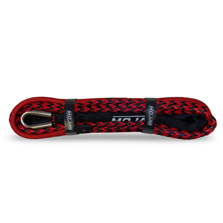 MOJAB 3/8” x 62’ Synthetic Winch Line-Red/Black
