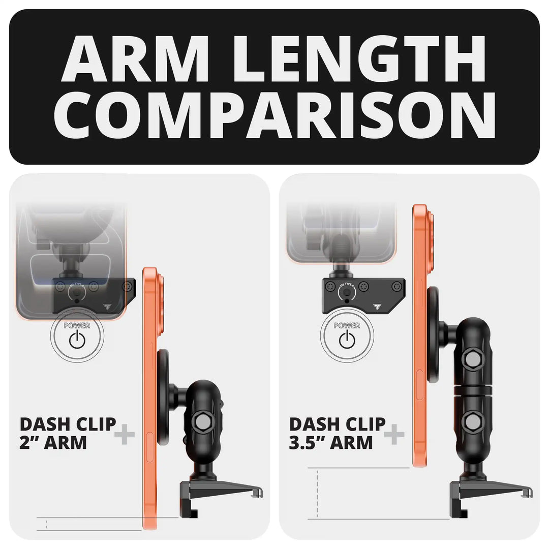 Tackform LINK™ Dash Clip with MagSafe Charging Phone Holder for Tacoma (2024+)  (8" Screen ONLY) & 4Runner (2025+)