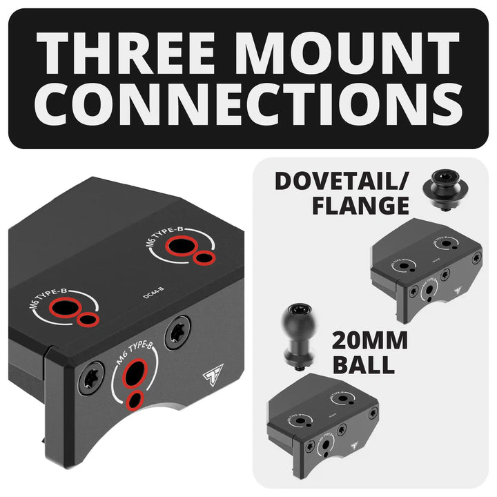 Tackform LINK™ Dash Clip with 20mm Metal Ball & Dovetail for Tacoma (2024+) (8" Screen ONLY) & 4Runner (2025+)