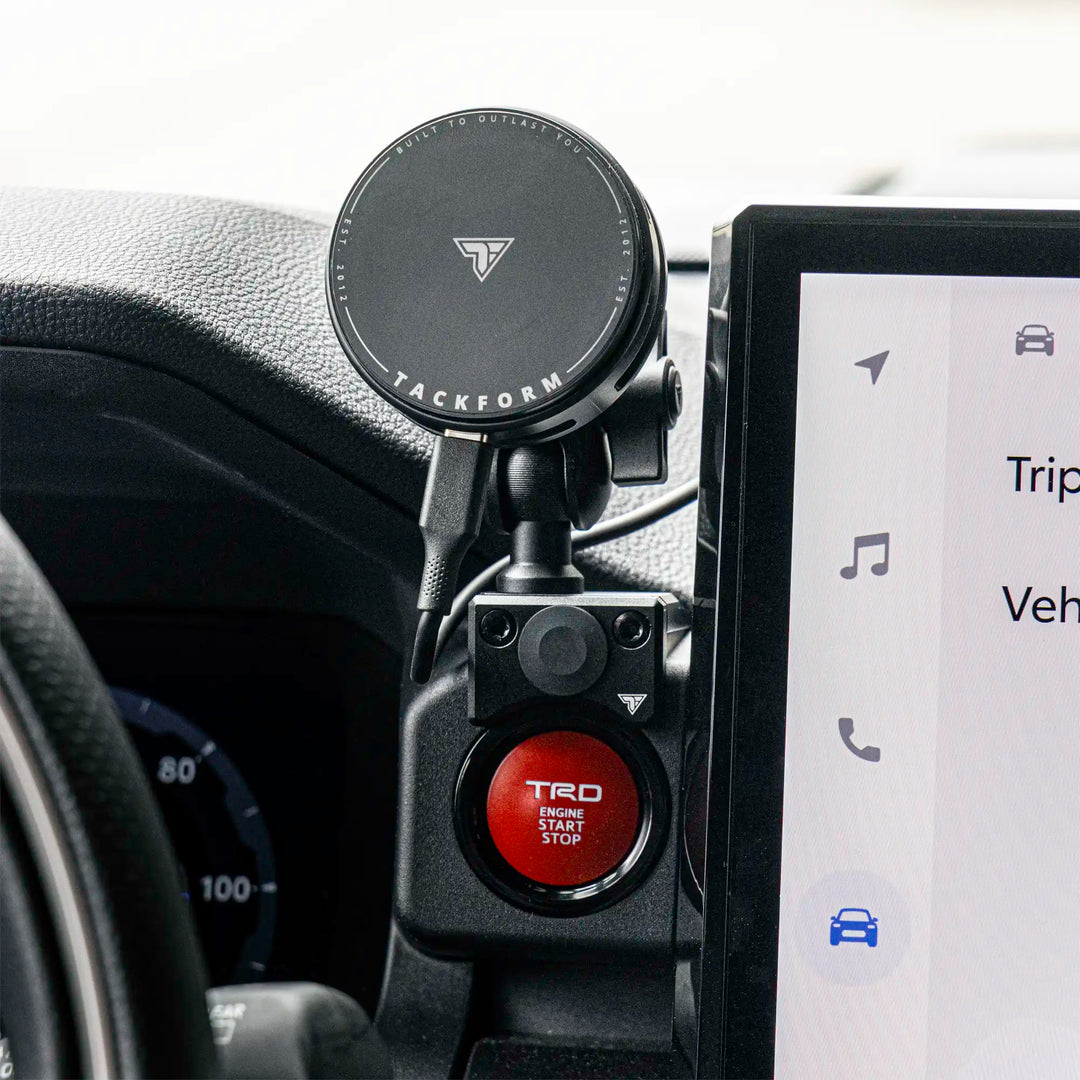 Tackform LINK™ Dash Clip with Qi2.2/MagSafe Charging & Cooling Phone Holder for Tacoma (2024+)  (8" & 14" Screen) & 4Runner (2025+)
