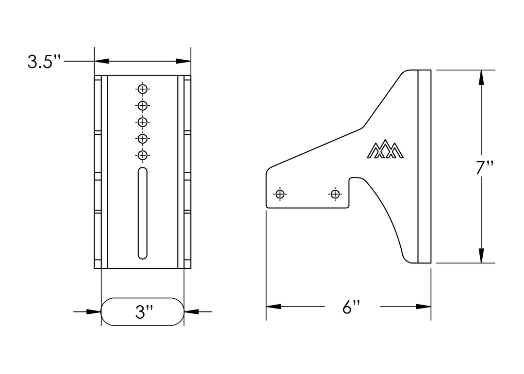 Backwoods Adventure Mods HD Awning Brackets for DRIFTR Roof Racks