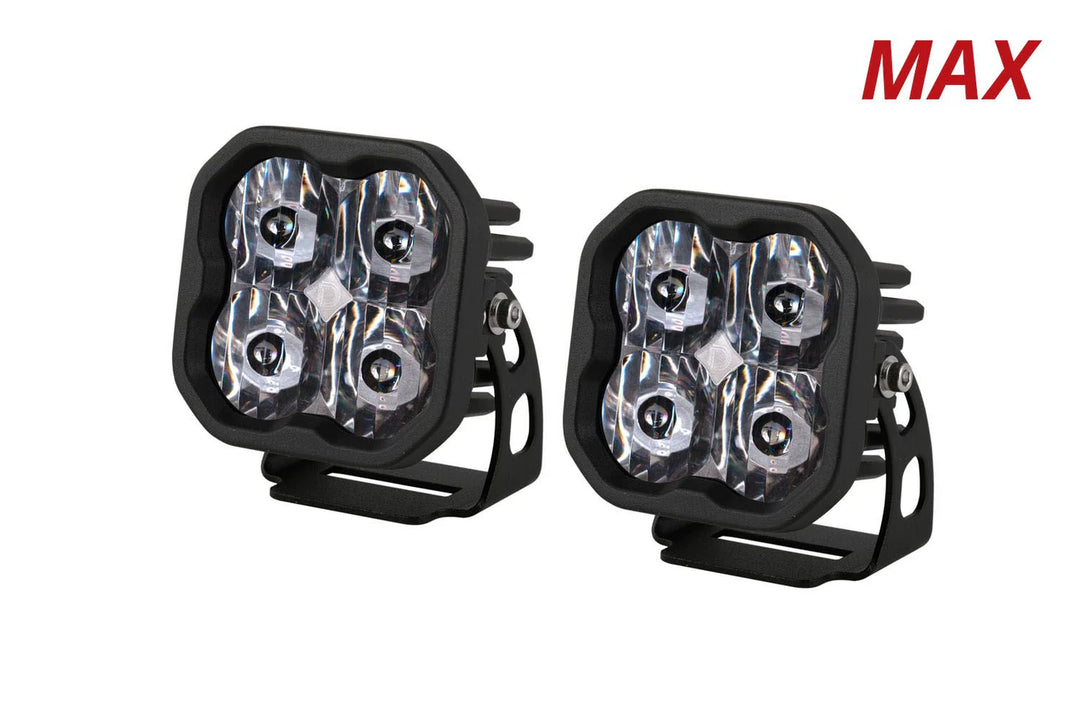 Baja 686 Industries LLC DD SS3 Led vent cover (Matte Black) + DD SS3 MAX Led Pod pair for Tacoma (2024+)