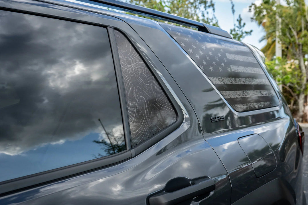 Topographic Rear Vent Window Overlay (Perforated) - 2025+ 4Runner