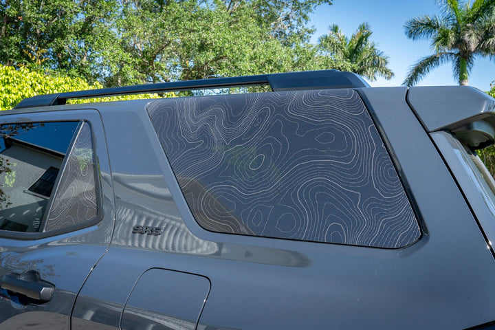 Topographic Rear Window Map Overlays V3 (Perforated) - 2025+ 4Runner