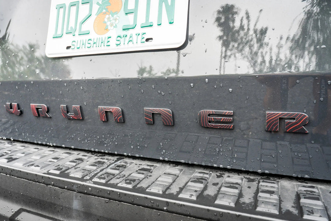 4RUNNER Topographic Rear Liftgate Emblem Overlays - 2025+ 4Runner