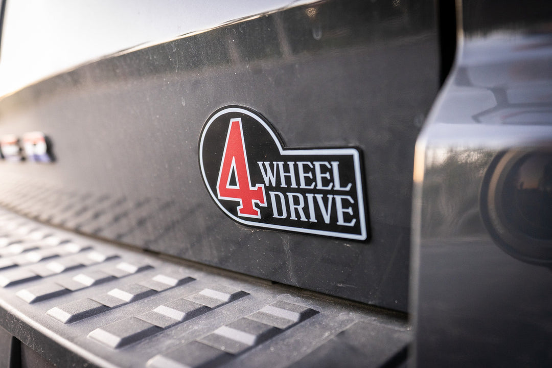 Retro 4 Wheel Drive Full Color Acrylic Emblem - 2024+ Land Cruiser / GX 550 / Tacoma / 2025+ 4Runner