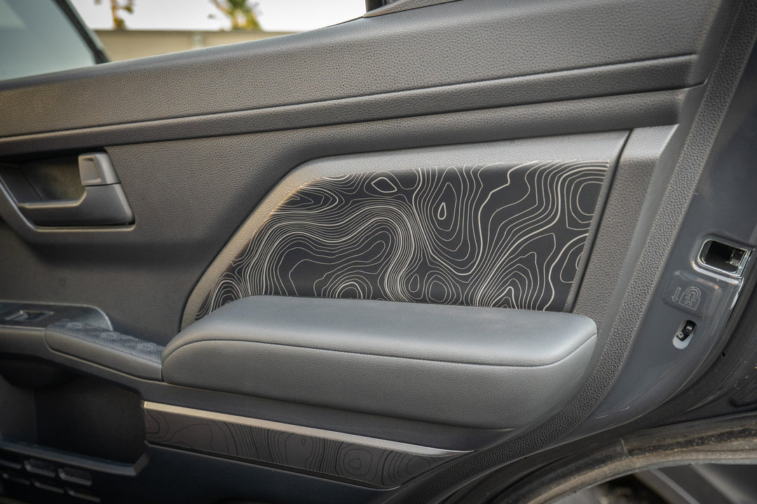 StickerFab Topographic REAR Door Armrest Panel Protection for 4Runner (2025+)