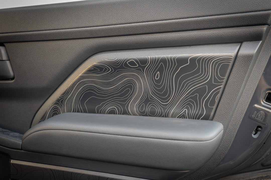 StickerFab Topographic REAR Door Armrest Panel Protection for 4Runner (2025+)