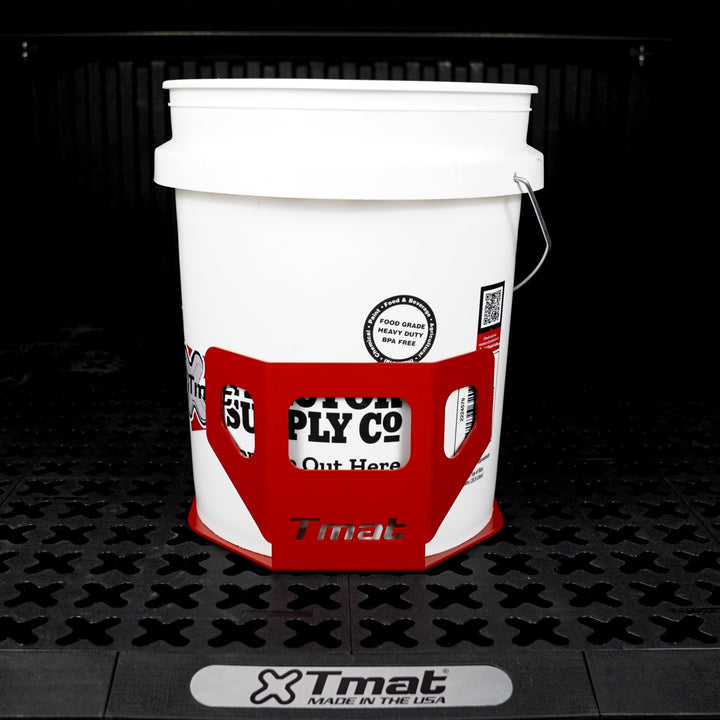 Tmat 5-Gallon Bucket Holder with Tmat Anchors - Gray