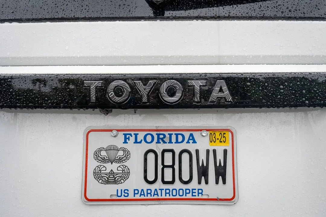 "TOYOTA" Topo Rear Tailgate Emblem Overlays - 2024+ Land Cruiser