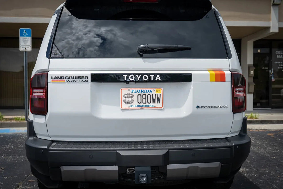 TOYOTA Emergency Reflective Rear Tailgate Emblem Overlays - 2024+ Land Cruiser