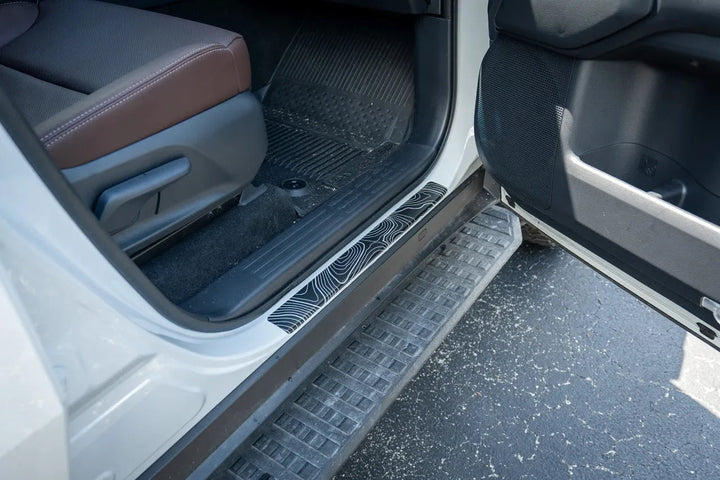 Topographic Door Sill Overlays / Protectors - 2024 Land Cruiser / GX 550