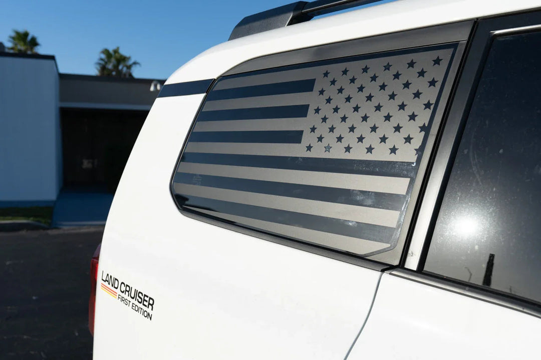 American Flag Rear Window Overlays - 2024+ Land Cruiser