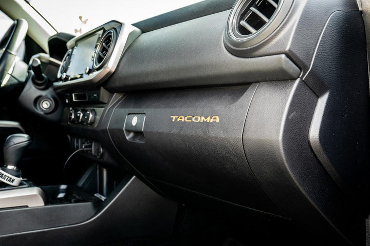 Glove Box "TACOMA" Logo Inlays (Standard Series) - 2016-2023 Tacoma