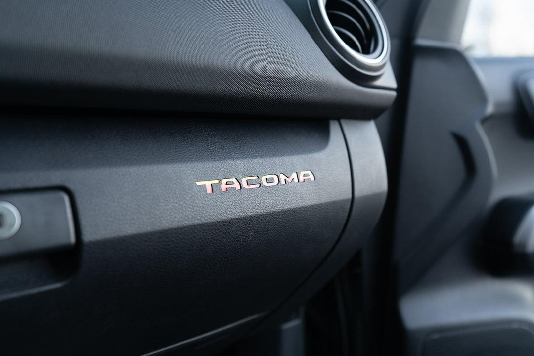 Glove Box "TACOMA" Logo Inlays (Printed Series) - 2016-2023 Tacoma
