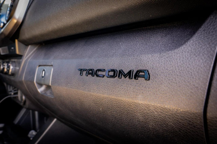Glove Box "TACOMA" Acrylic Logo Inlays (Laser Series) - 2016-2023 Tacoma