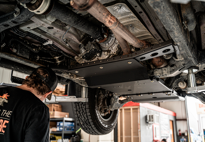 Cali Raised LED Transfer Case Skid Plate for Tacoma (2016-2023)