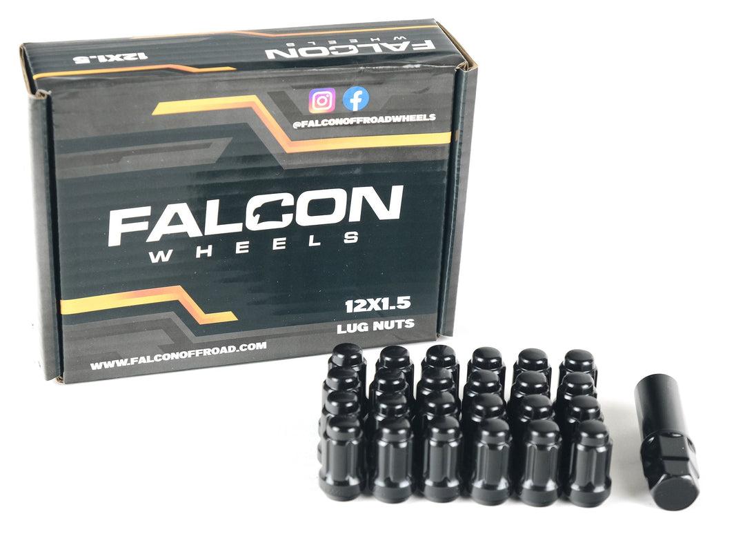 Falcon Off-Road Wheels M12x1.5 Spline Lug Nut W/Key 24pc