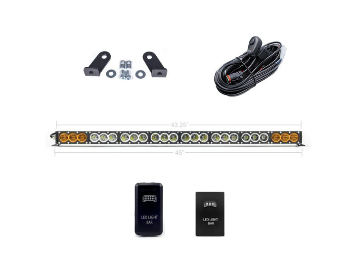 Cali Raised LED Dual Function Amber/White LED Light Bar Prinsu Mounting Bracket Kit