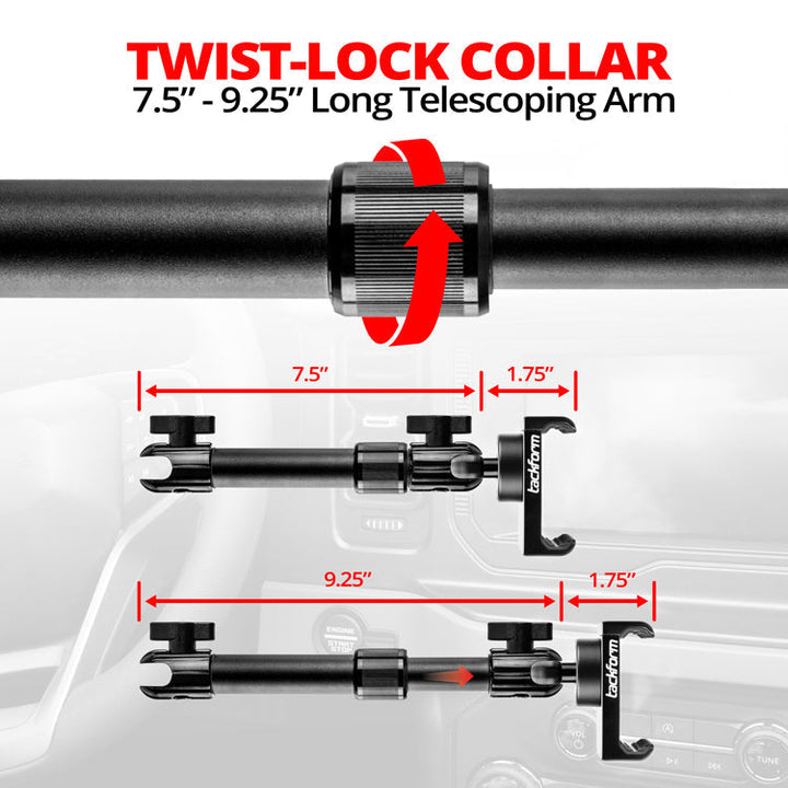 Enduro 20Lite | 7.5"-9.25" Telescoping Arm | 20mm TRAXX™ - Fast Track  Ball